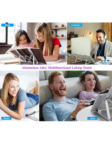 Soporte para Laptop ZSIMC de Aluminio Ajustable Plegable 10-15.6"