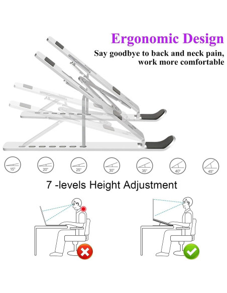 Soporte para Laptop ZSIMC de Aluminio Ajustable Plegable 10-15.6"