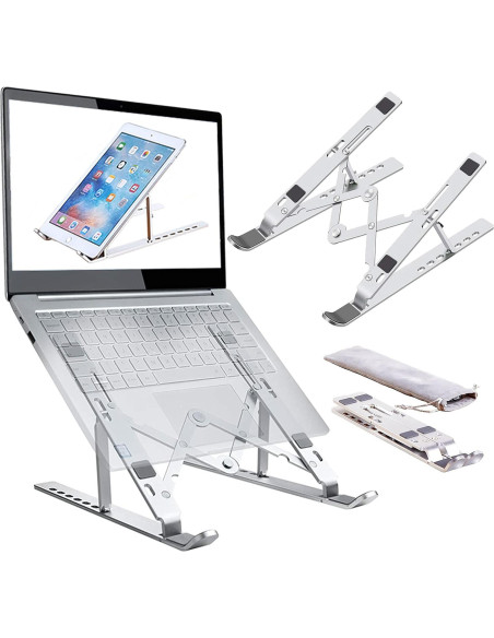 Soporte para Laptop ZSIMC de Aluminio Ajustable Plegable 10-15.6"
