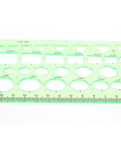 Plantilla Geométrica BokWin 21.6x10.8 cm para Dibujo 2