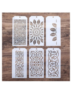 Plantilla Decorativa DIY Slgift 6 Piezas 12x24 cm Borde
