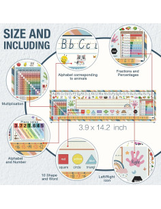 Placas de Nombre para Aula Outus 36 Pcs 10.67x36.32cm Boho 2