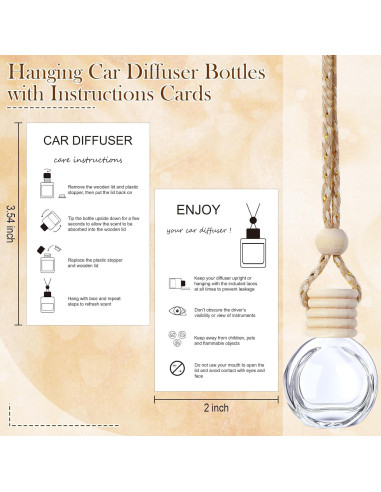 Juego de 50 Botellas Difusoras de Aromas Boao para Automóvil