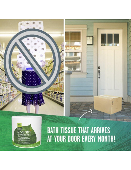 Papel Higiénico 2 Capas Seventh Generation 100% Reciclado 500 Hojas