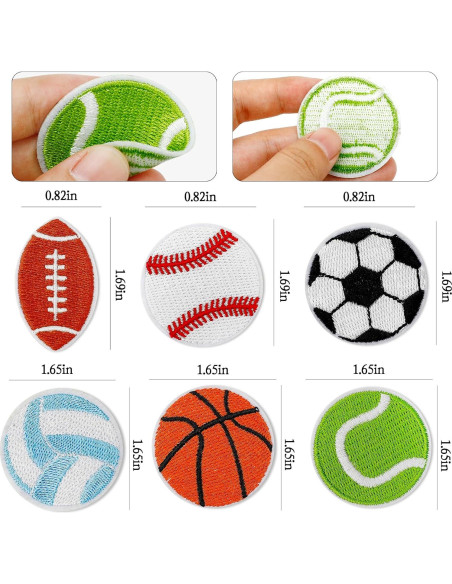 Kit de 18 Parches de Chenille LINKIM BOLLY para Ropa y Mochilas