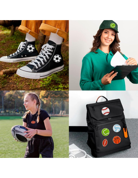 Kit de 18 Parches de Chenille LINKIM BOLLY para Ropa y Mochilas