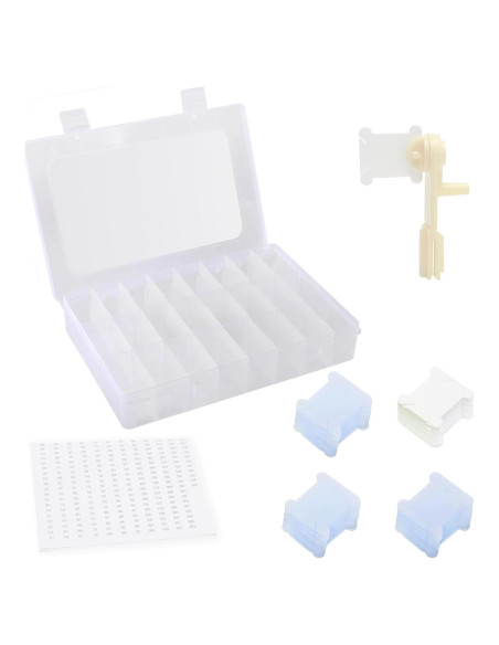 Organizador de Hilo de Bordado Drlmeio con 100 Bobinas y Etiquetas Organizador de Hilo de Bordado Drlmeio con 100 Bobinas y Etiquetas