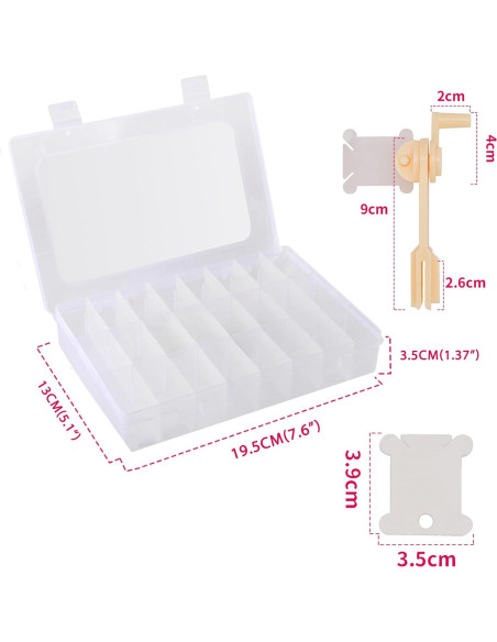 Organizador de Hilo de Bordado Drlmeio con 100 Bobinas y Etiquetas Organizador de Hilo de Bordado Drlmeio con 100 Bobinas y Etiquetas