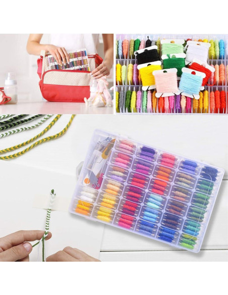 Organizador de Hilo de Bordado Drlmeio con 100 Bobinas y Etiquetas Organizador de Hilo de Bordado Drlmeio con 100 Bobinas y Etiquetas