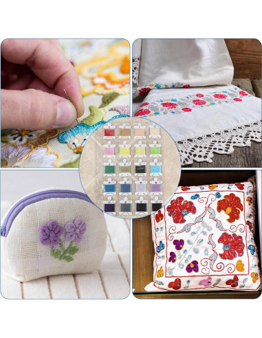 Organizador de Hilo de Bordado Humyoun 132 Piezas con 120 Bobinas