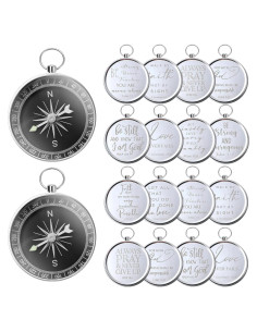 Set de 20 Brújulas Cristianas Fumete con Versículos Bíblicos