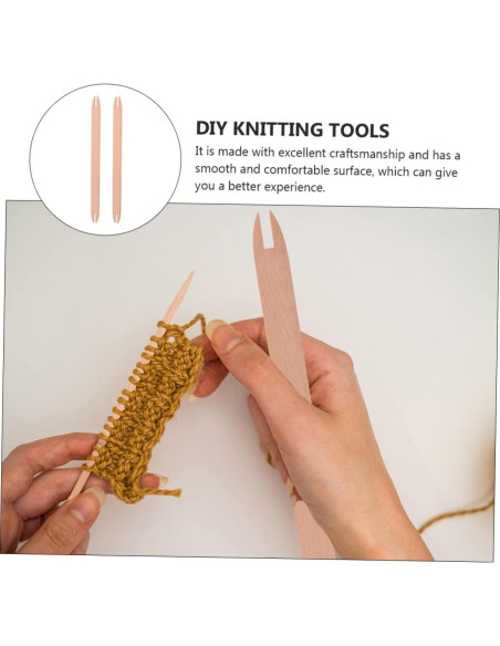 2 Shuttles de Tejido de Madera EXCEART 30.4x2.5cm DIY