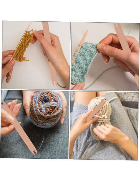 2 Shuttles de Tejido de Madera EXCEART 30.4x2.5cm DIY