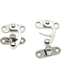 Cierre de Gancho Antiguo OZXNO 2-Pack 33x29mm Zinc Plata 2