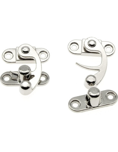 Cierre de Gancho Antiguo OZXNO 2-Pack 33x29mm Zinc Plata