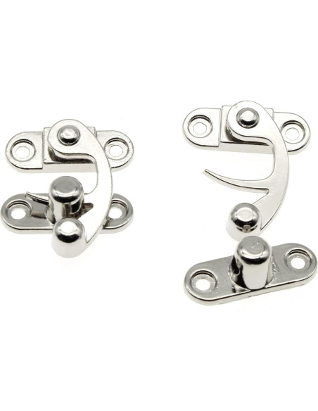 Cierre de Gancho Antiguo OZXNO 2-Pack 33x29mm Zinc Plata