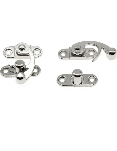 Cierre de Gancho Antiguo OZXNO 2-Pack 33x29mm Zinc Plata