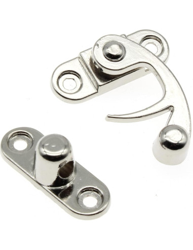 Cierre de Gancho Antiguo OZXNO 2-Pack 33x29mm Zinc Plata