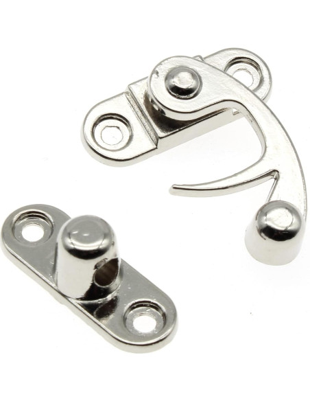 Cierre de Gancho Antiguo OZXNO 2-Pack 33x29mm Zinc Plata