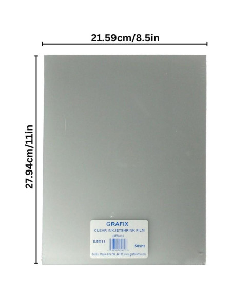 Película Retráctil Imprimible Grafix 50 Hojas 21.6x27.9cm