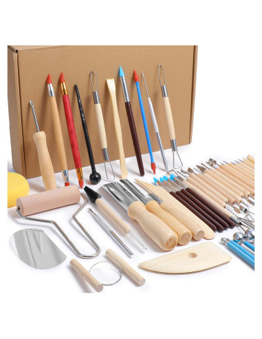 Kit de Herramientas de Alfarería 61 Piezas Abeillo
