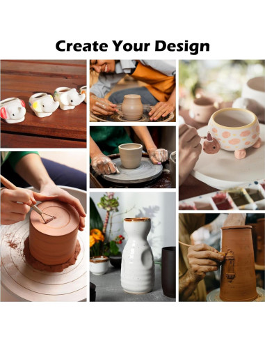 Kit de Herramientas de Alfarería 61 Piezas Abeillo