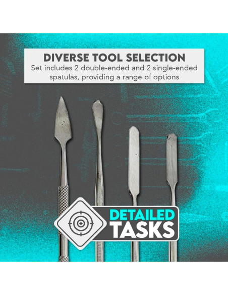 Juego de Espátulas de Acero Inoxidable SE - 4 Piezas
