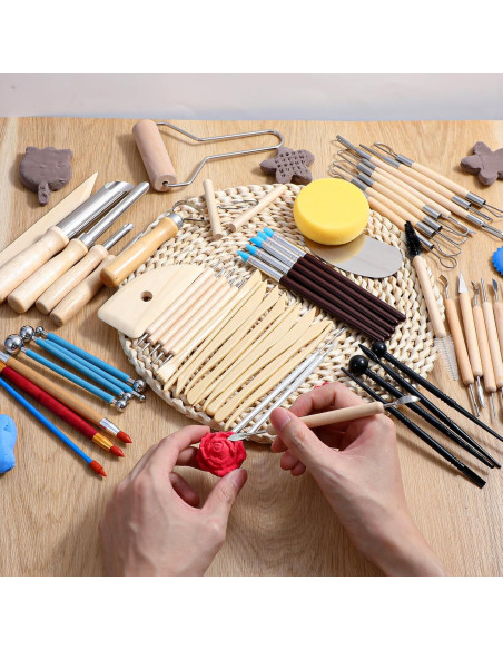 Kit de Herramientas de Alfarería 61 Piezas Abeillo