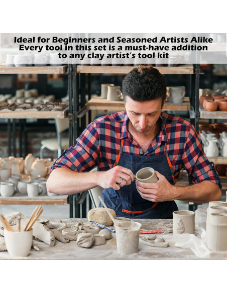 Kit de Herramientas de Alfarería 61 Piezas Abeillo