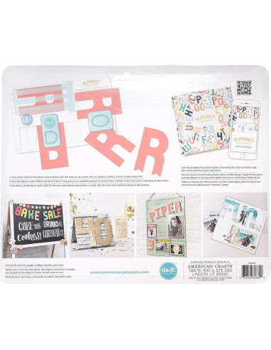 Tablero de Troquelado de Letras We R Memory Keepers 31.2x26 cm