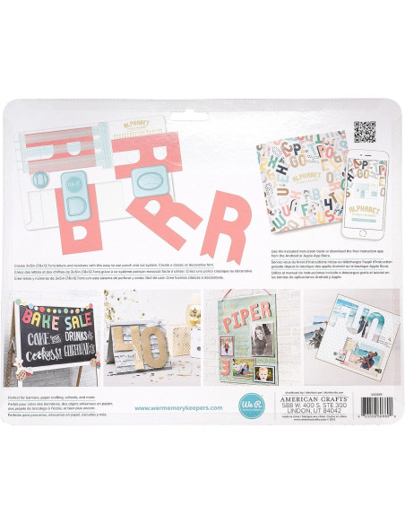 Tablero de Troquelado de Letras We R Memory Keepers 31.2x26 cm