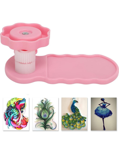 Herramienta de Fruncir Papel GLOGLOW Rosa 1Pcs para Quilling