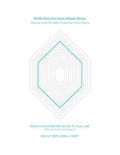 Domo Shaker Hexi-Gem Spellbinders Paquete de 6 Claros 2