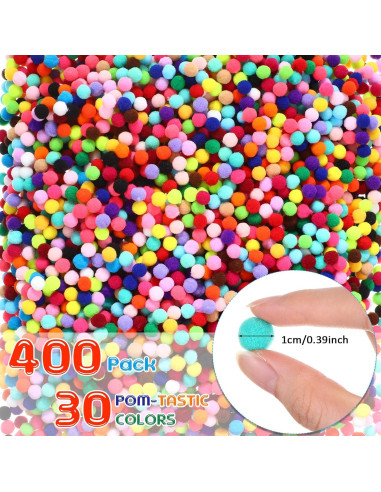 Yunsailing 4000 Pom Poms Multicolor 1cm para Manualidades DIY