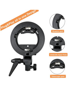Soporte Godox Tipo S para Flash Speedlite y Accesorios 2