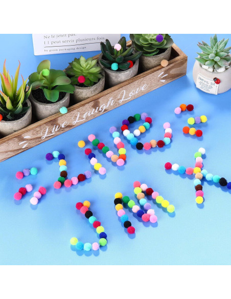 Yunsailing 4000 Pom Poms Multicolor 1cm para Manualidades DIY Yunsailing 4000 Pom Poms Multicolor 1cm para Manualidades DIY