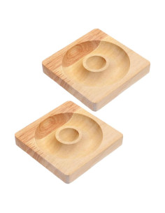 Tablero de Joyería de Madera COHEALI 2 Piezas 9.5x9.5cm