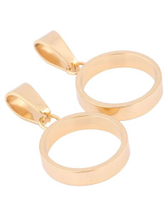 20pcs Colgantes Corazón Abierto Reidgaller 12mm Acero Inoxidable Baño Oro