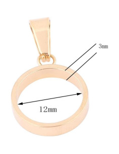 20pcs Colgantes Corazón Abierto Reidgaller 12mm Acero Inoxidable Baño Oro 2