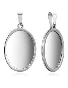 10 Tazas Bezel Acero Inoxidable Adabele 14mm x 10mm Joyería