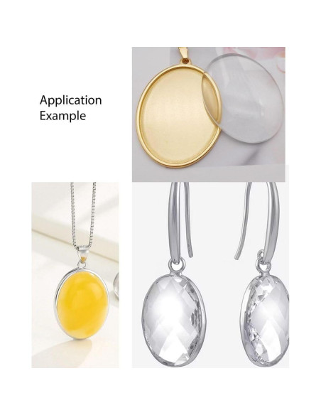 10 Tazas Bezel Acero Inoxidable Adabele 14mm x 10mm Joyería