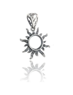 Base Colgante de Plata Esterlina 925 para Cabochón 10mm DIY