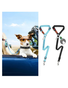 Cinturón de Seguridad para Perros IPETBA Ajustable Azul