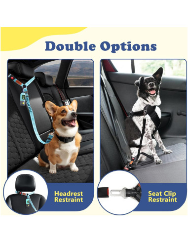 Cinturón de Seguridad para Perros IPETBA Ajustable Azul