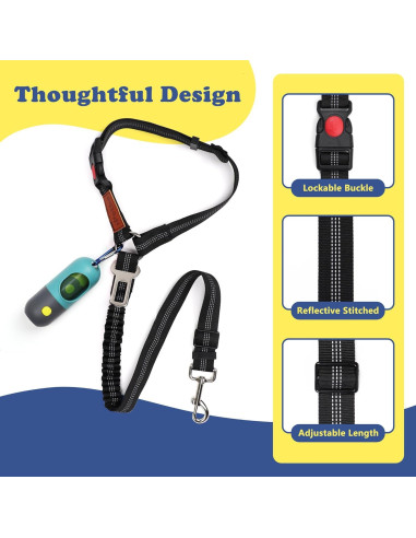 Cinturón de Seguridad para Perros IPETBA Ajustable Azul