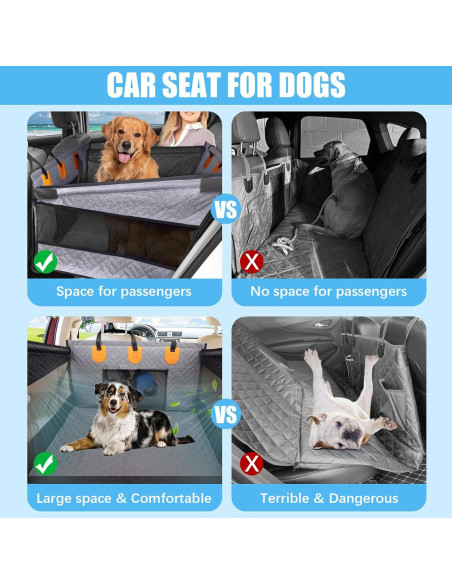 Asiento de Coche para Perros XUYEDOGLSH GZD2-BK Negro