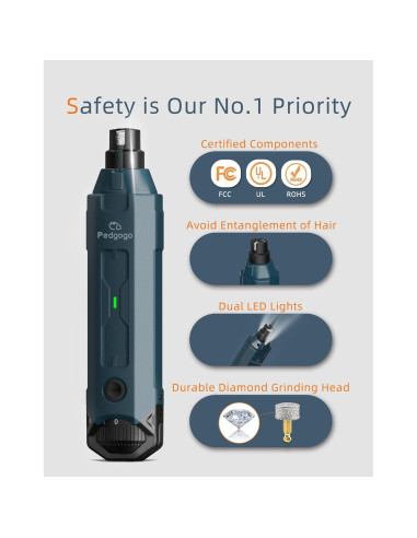 Muela de Uñas para Perros Pedgogo 6 Velocidades 12000RPM