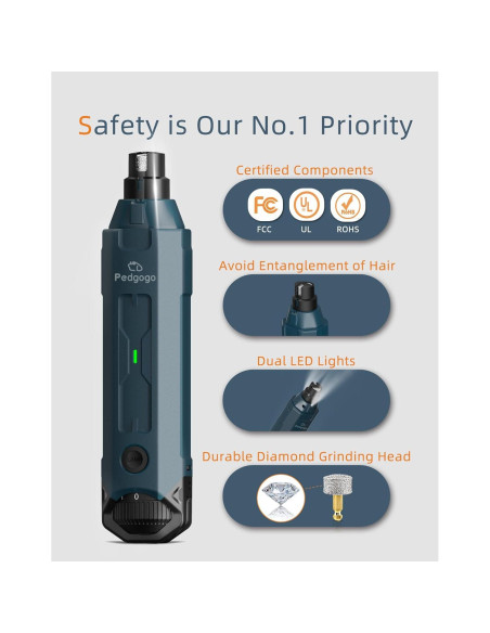 Muela de Uñas para Perros Pedgogo 6 Velocidades 12000RPM