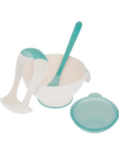 Tazón Nuby Garden Fresh Mash N' Feed con triturador y cuchara 2