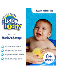 Esponja de Mar Natural Baby Buddy para Bebés - Ultra Suave y Hipoalergénica 2